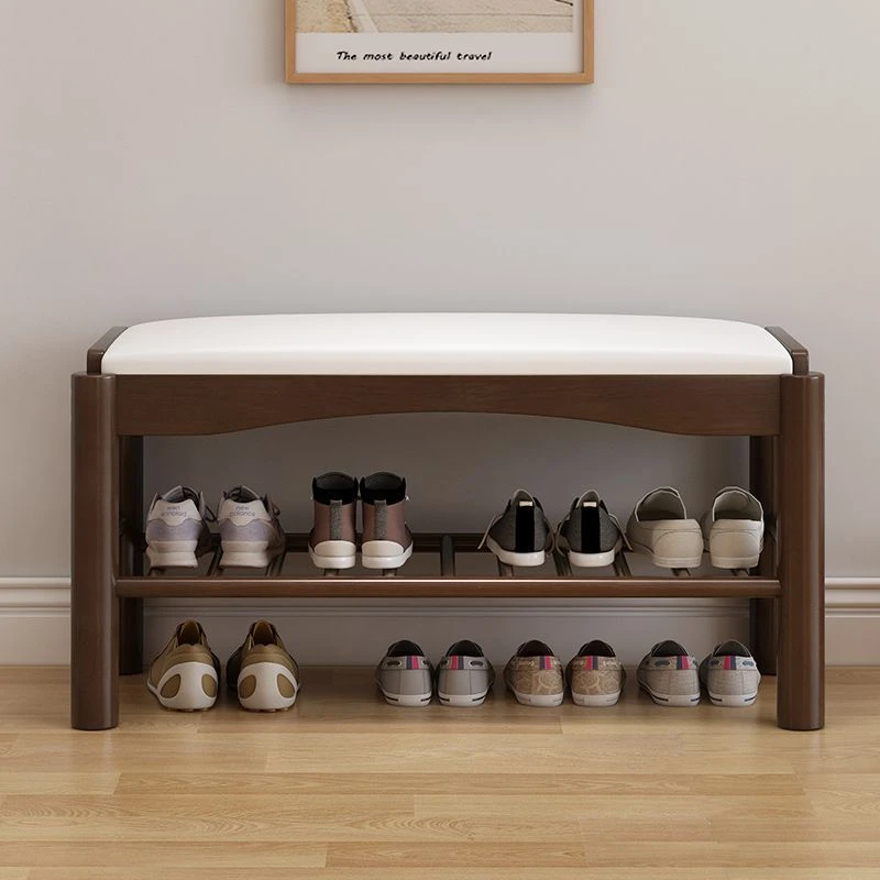 实木长条软包轻奢高级感家用穿鞋凳试衣间换鞋凳门口可坐网红款