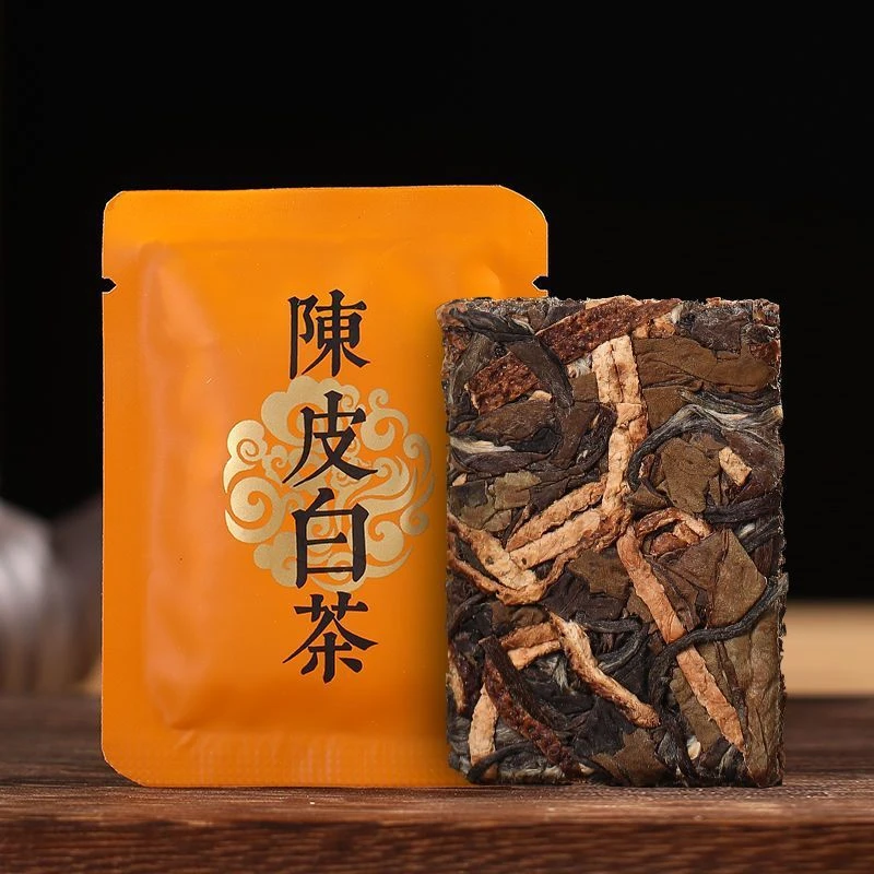 陈皮白茶福鼎白茶福建高山老白茶饼干茶叶新会陈皮1片1泡250g袋装