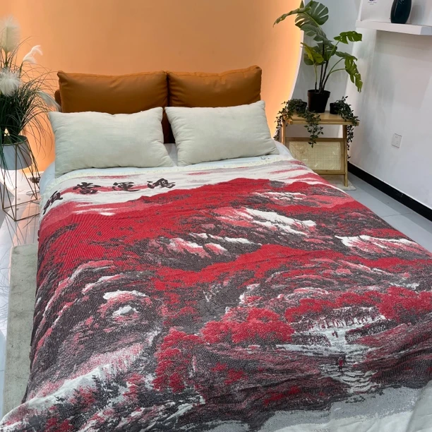 鸿运当头流苏盖毯200-230