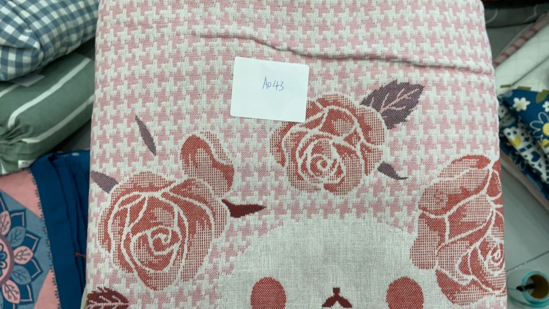 A043粉色兔子枕套一对装