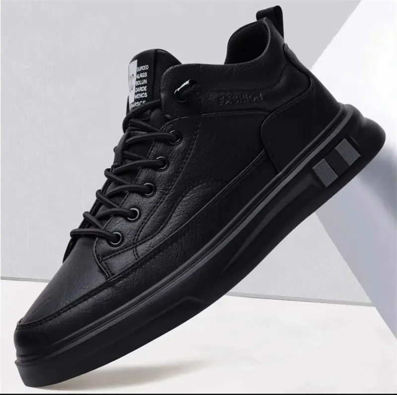 新款轻便四季百搭男士运动休闲黑色潮鞋冬季2137