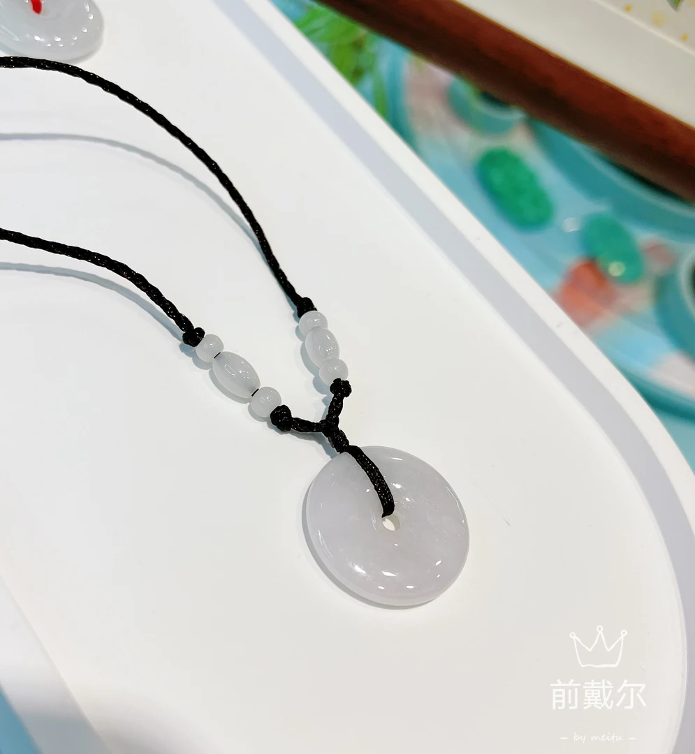 翡翠 平安扣 原石加工 原创设计 棕色