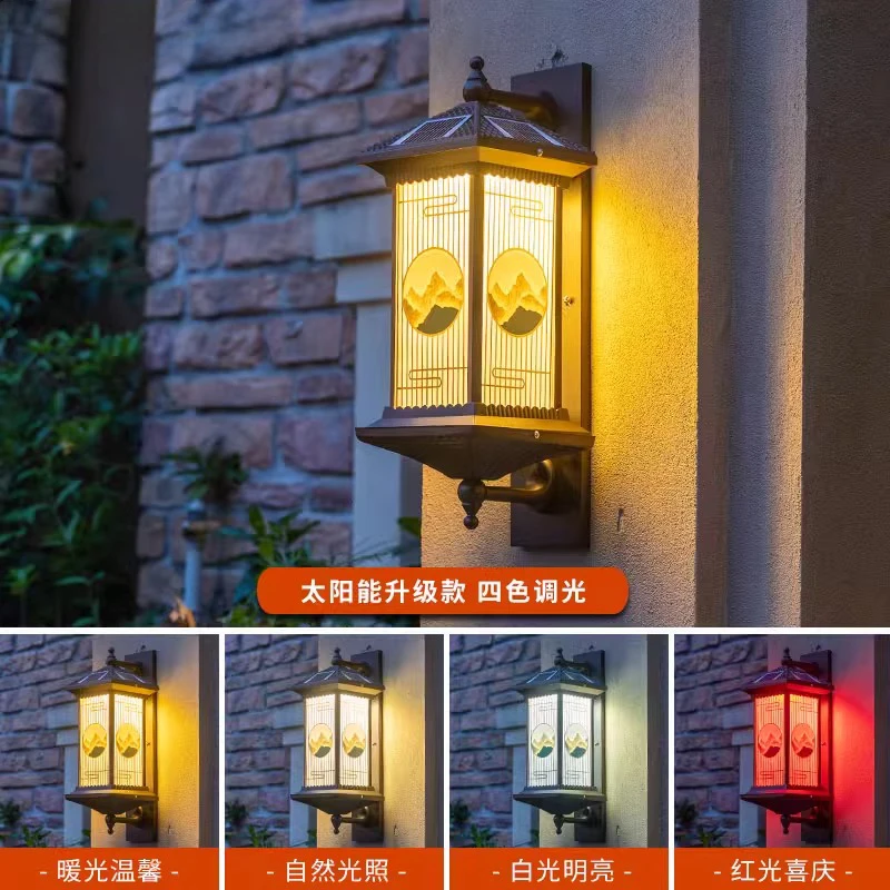 户外壁灯太阳能防水庭院壁灯大门罗马柱墙壁门厅阳光房家用别墅
