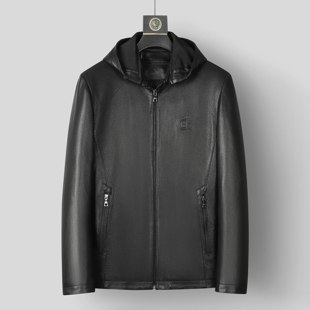 2023真皮头层山羊皮鹅绒可脱卸帽子可脱卸