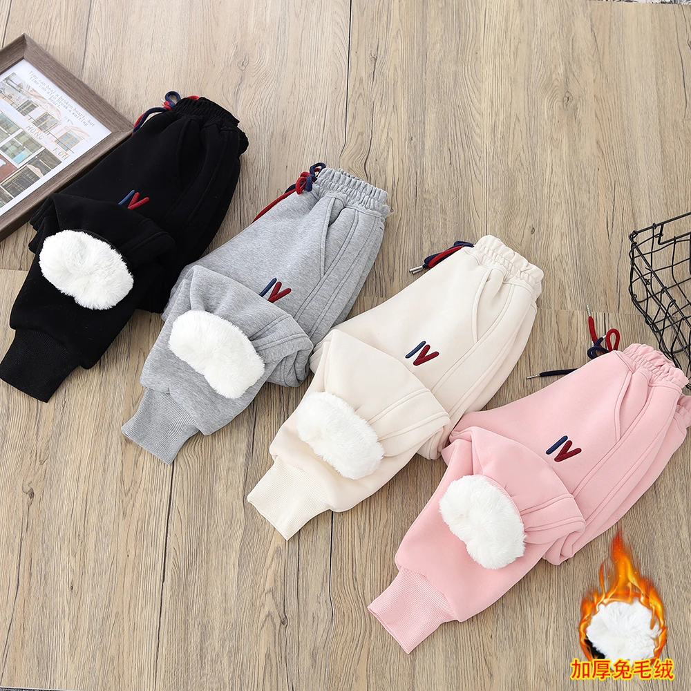 2024【超厚防兔毛绒】儿童棉裤男女童特厚休闲裤加绒外穿冬季加厚