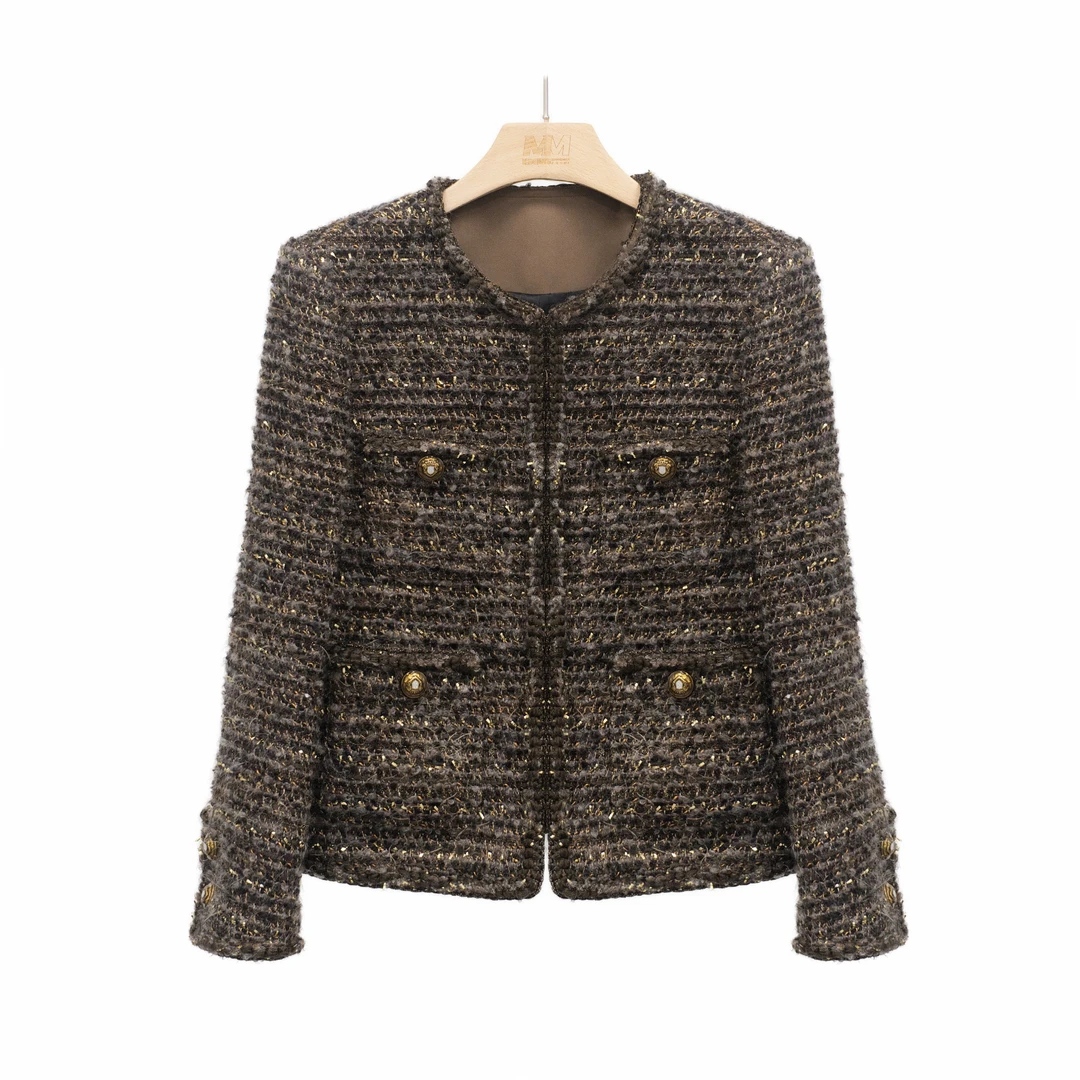 金丝【CO83549】小香风外套2024新款上新