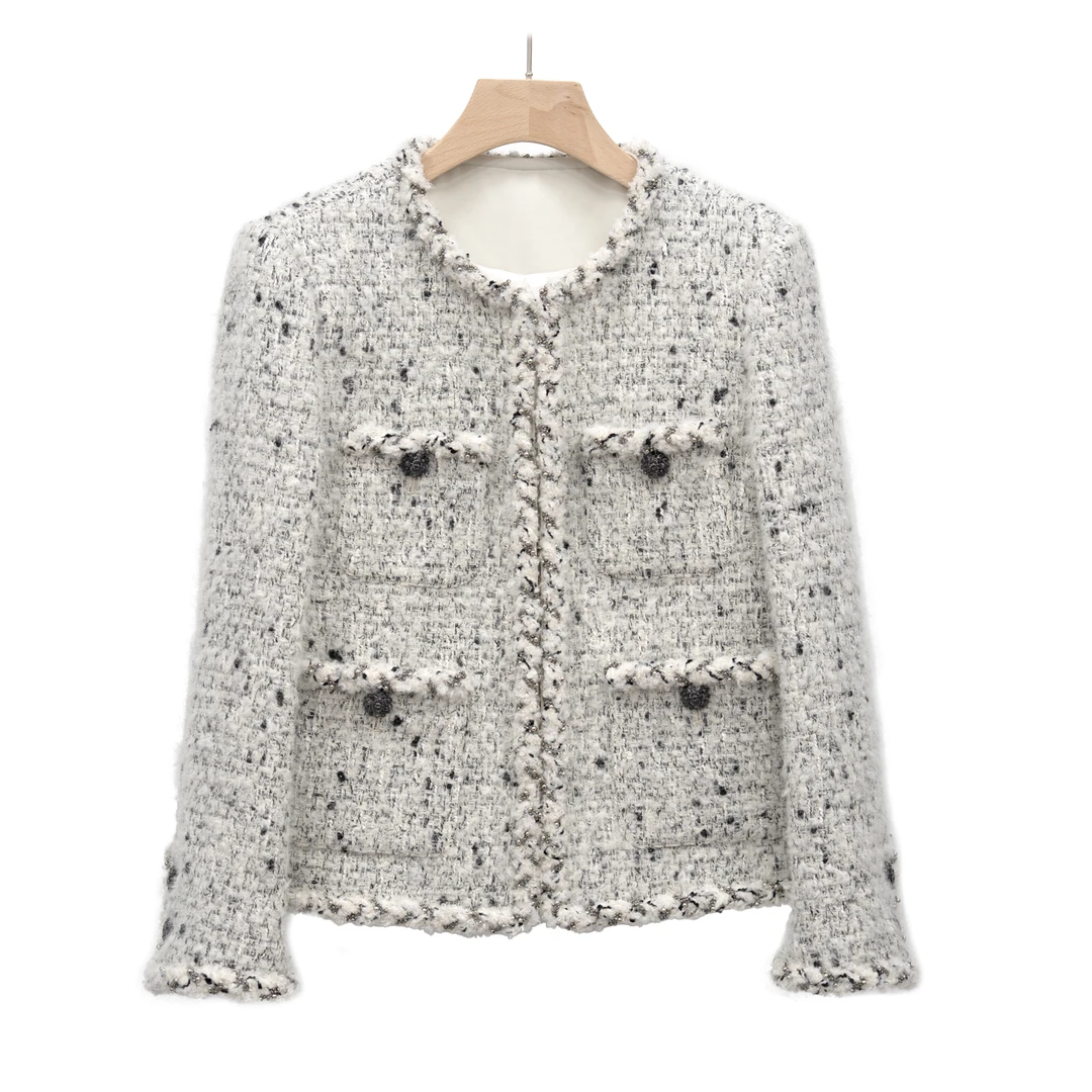 石斑【CO83640】小香风外套2025新款上新