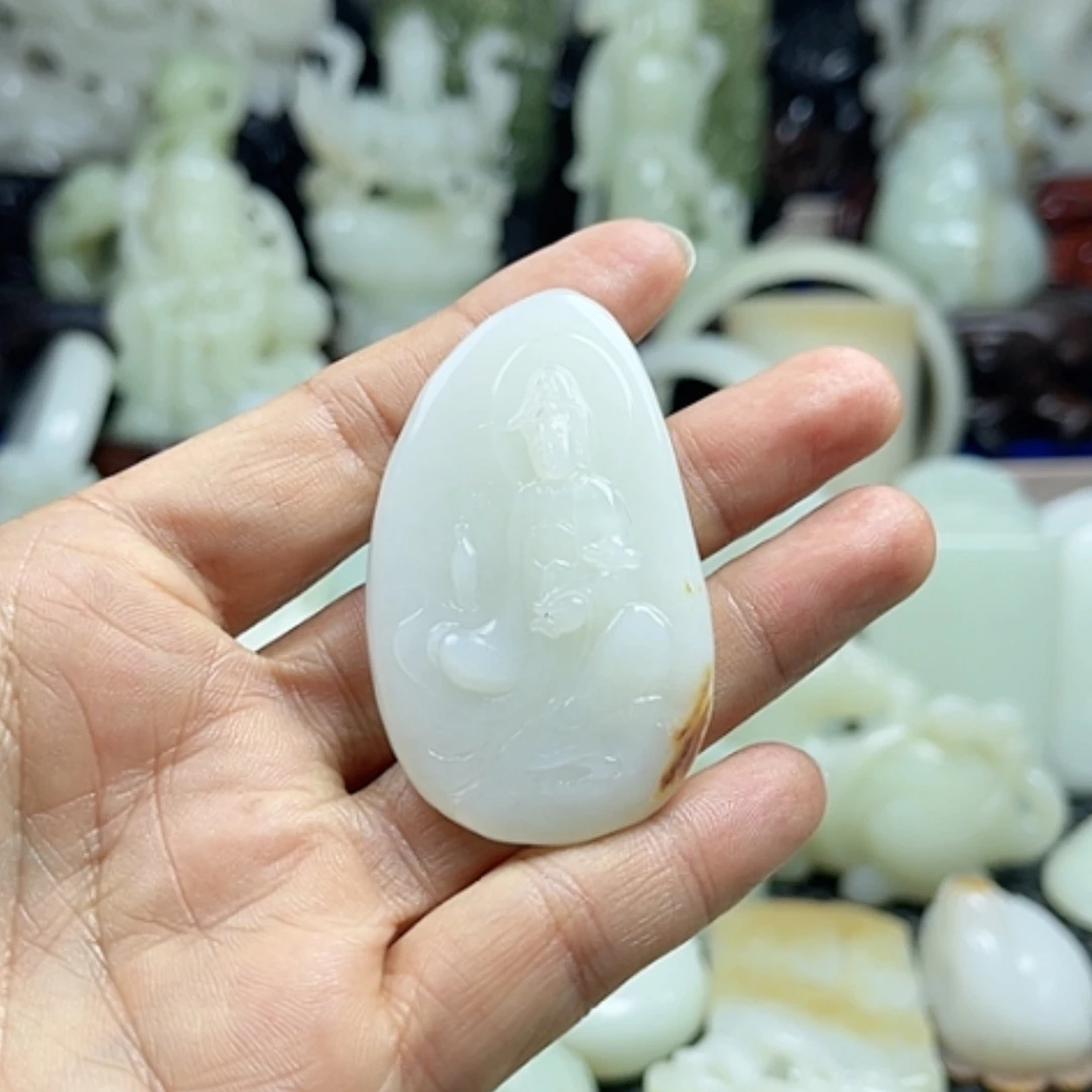 【闪购商品】和田玉（糖玉）挂件未镶嵌清**道