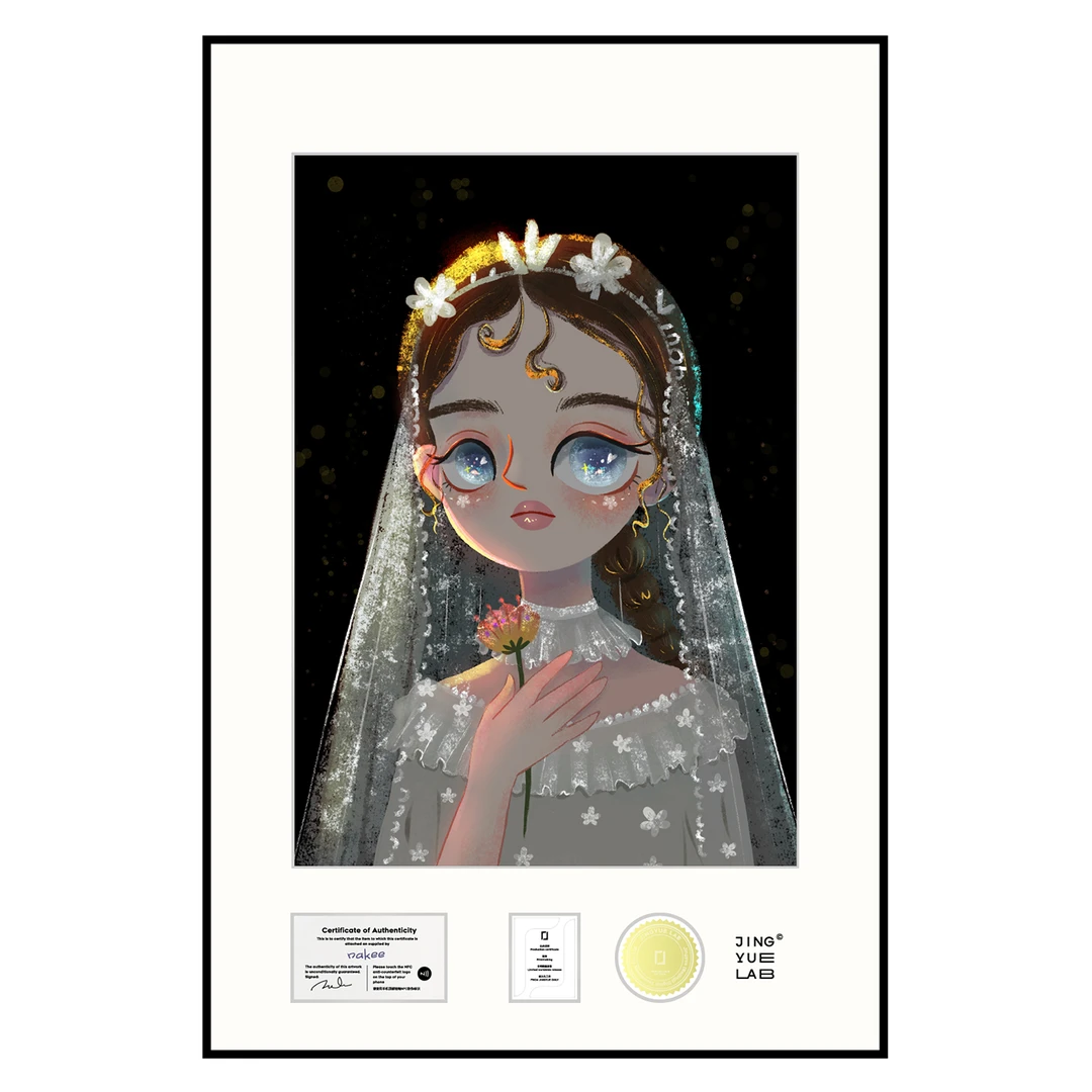 境阅|minor限量签名NFC版画美萌少女客厅走廊沙发家居装饰画装裱