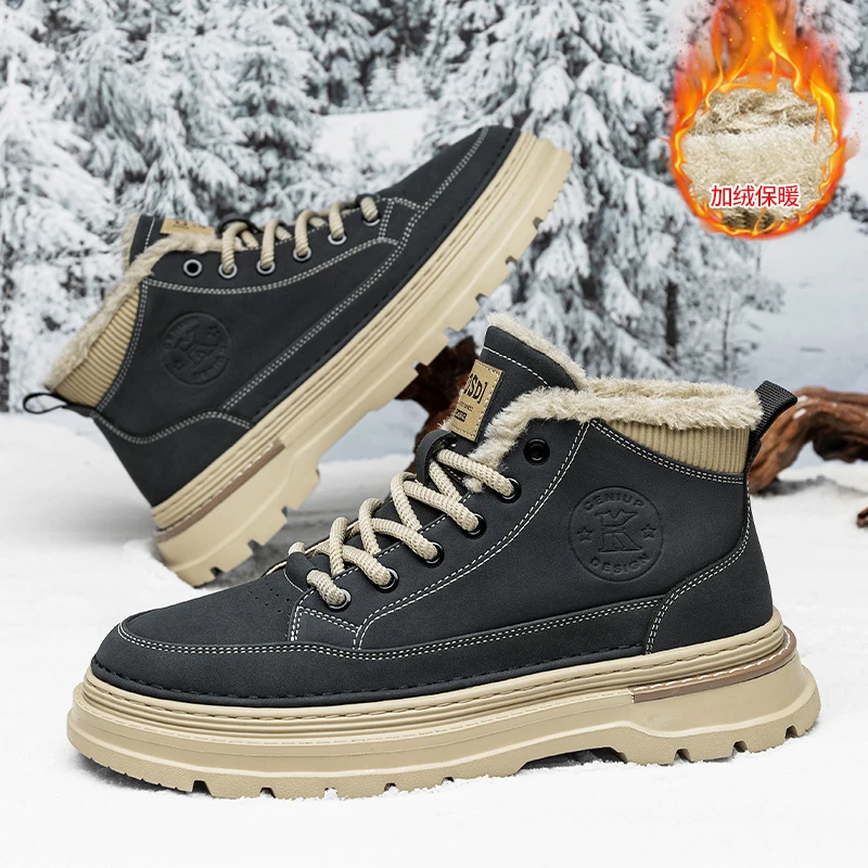 马丁靴男款高帮秋冬季50加肥加宽49英伦风复古中帮马丁靴48加绒47