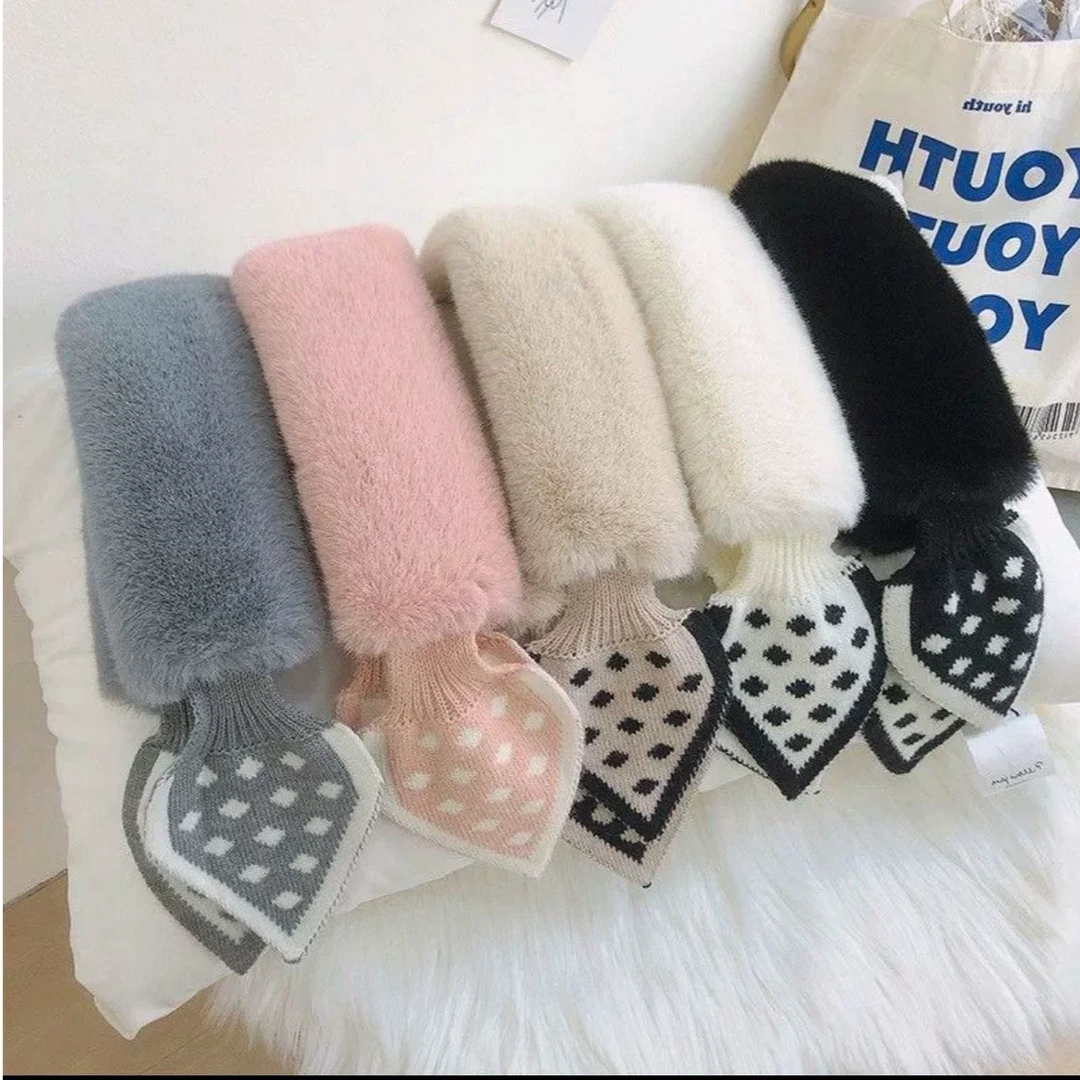 【新疆包邮】2574 三角围巾护颈毛毛保暖围巾