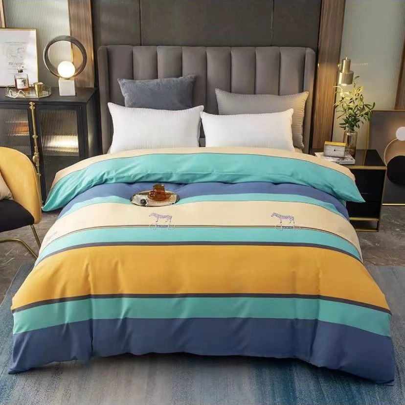 新款纯棉磨毛印花四件套AA版