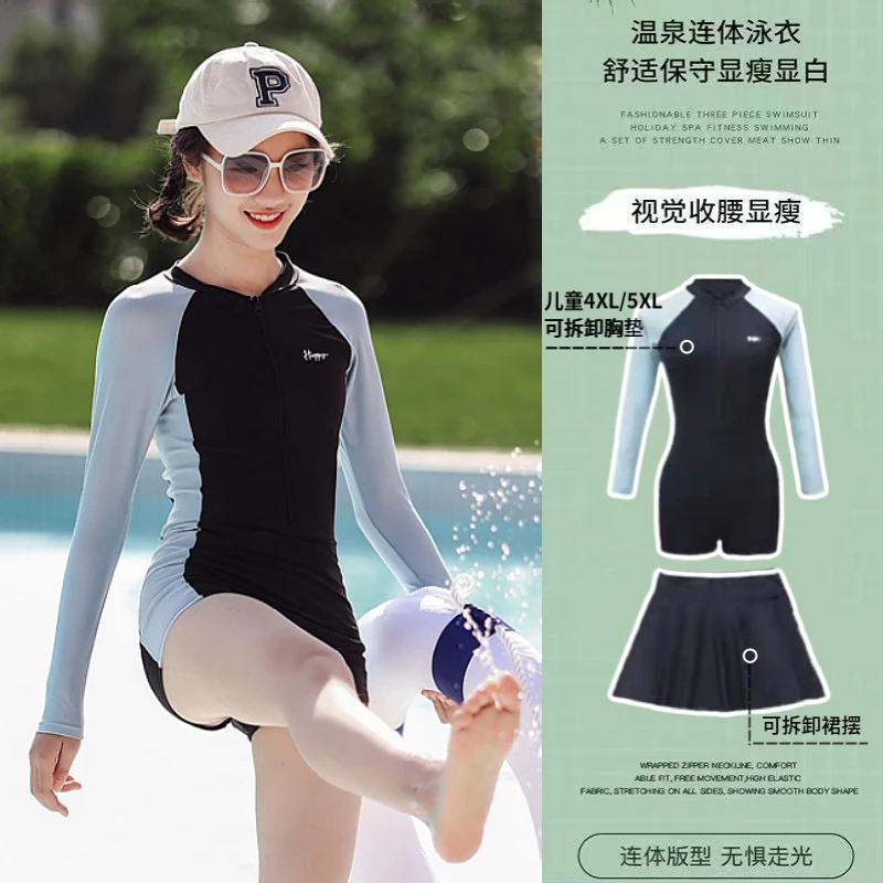 儿童泳衣女童大童2025新款运动连体泳装女孩初中生速干学生游泳衣