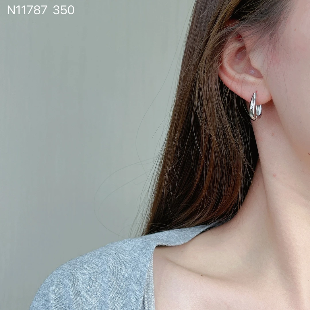 铜合金耳饰 欧比雅比独特设计圈圈耳环女轻奢高级感法式气质耳圈