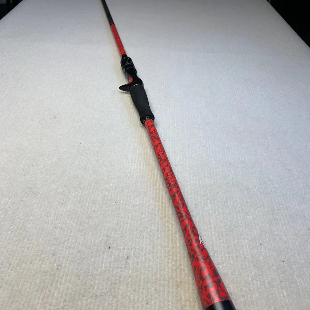 高碳轻雷黑鱼路亚竿2.29米枪柄一体成型纯碳素手把节海钓竿远投竿