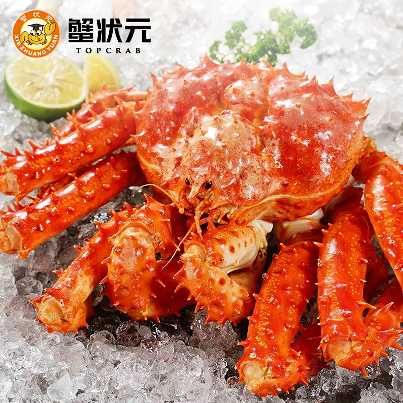 蟹状元智利帝王蟹800-1000g/只熟冻帝王蟹进口海鲜帝王蟹蟹肉深海