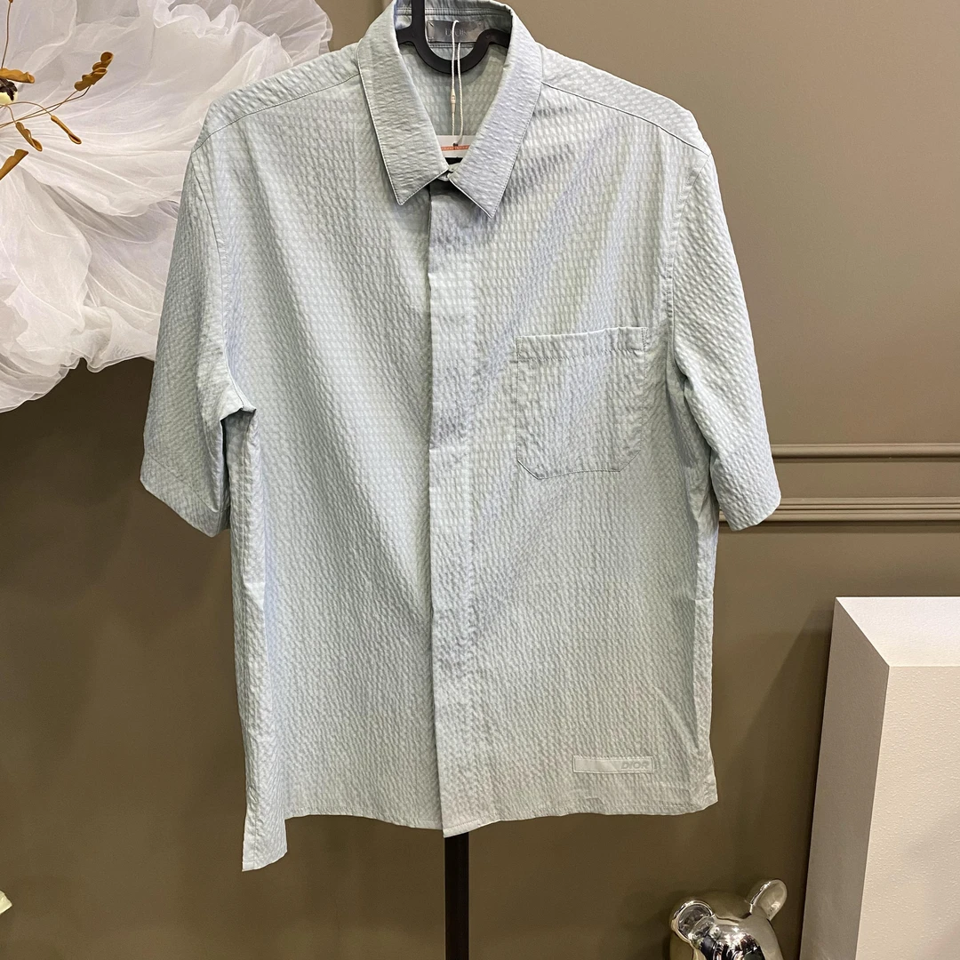 95新 DIOR/迪奥 潮服/DIOR迪奥/37码/浅蓝色短袖衬衫/00950020