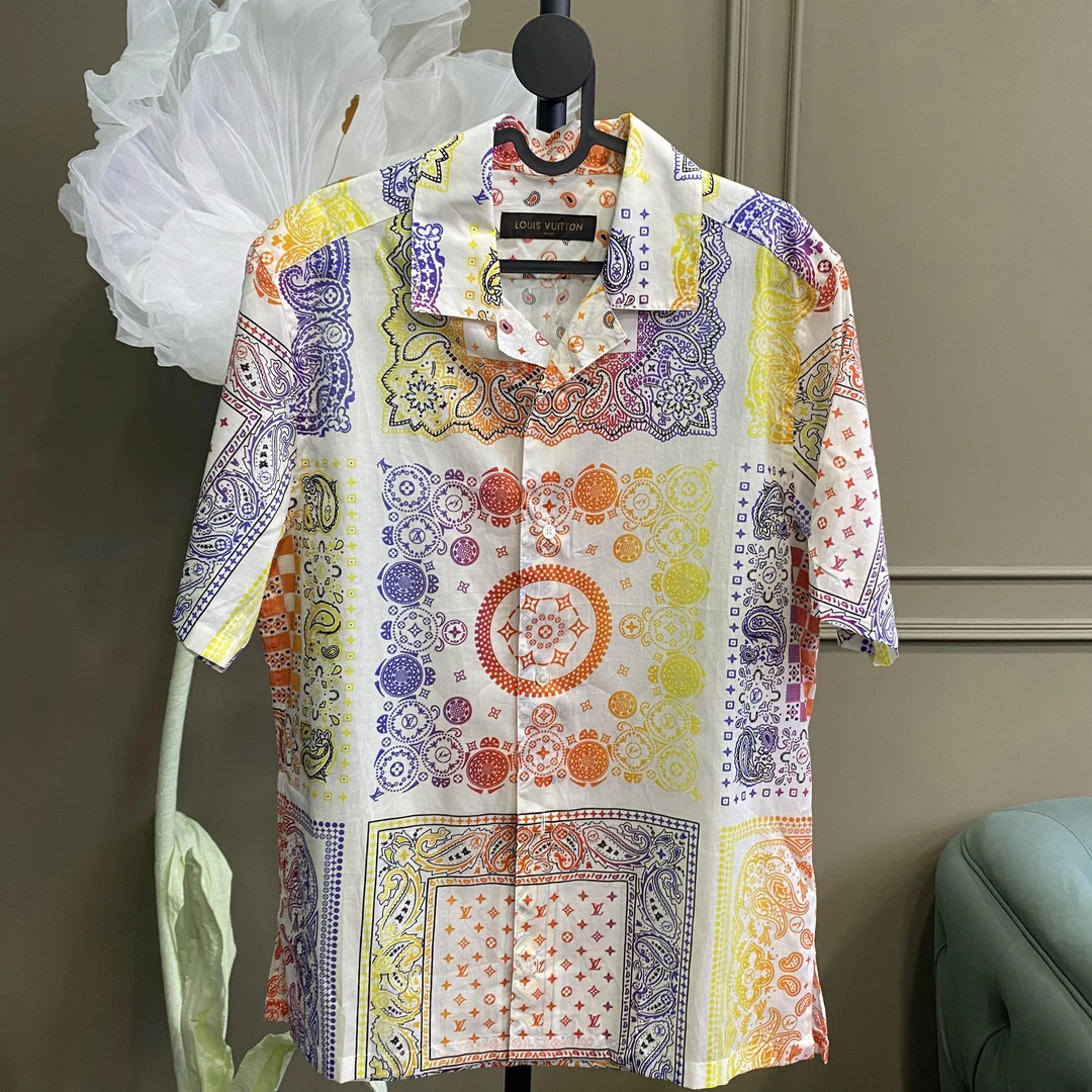 95新 LouisVuitton/路易威登 潮服/lv路易威登L短袖衬衫/70290383
