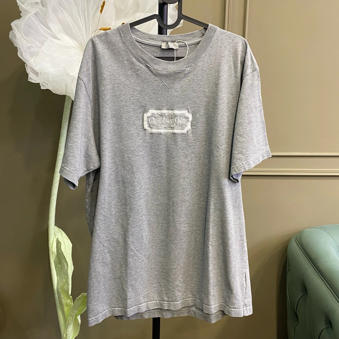 95新 DIOR/迪奥 潮服/Dior迪奥/L码/灰色夏季简约短袖/70290348