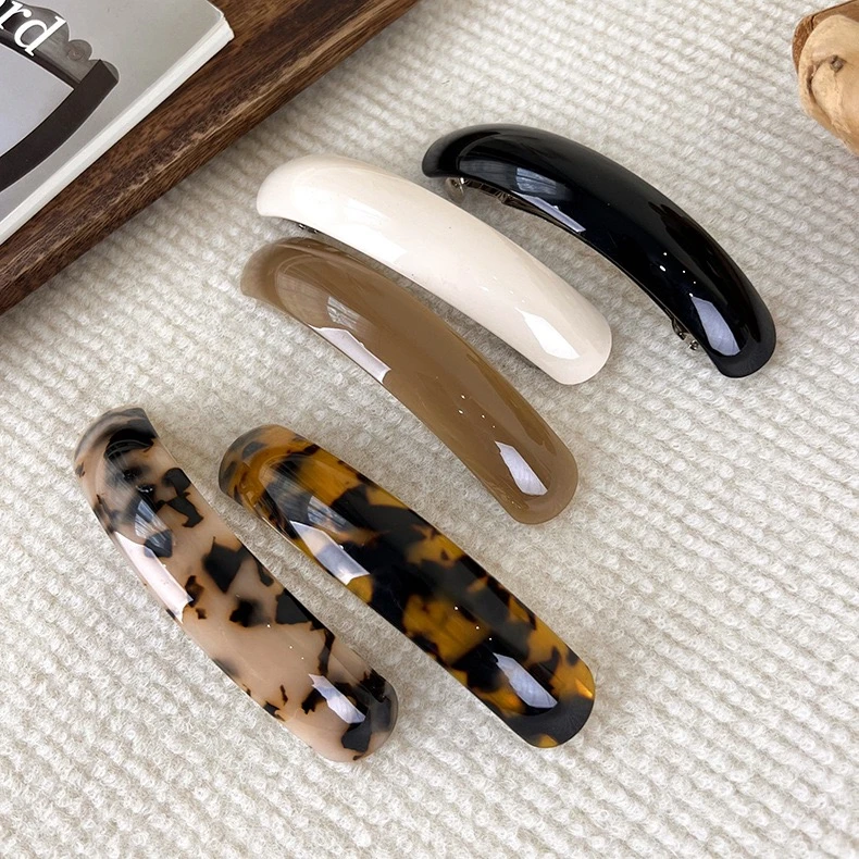 一字弹簧夹发夹女后脑勺高级感发卡横夹法式新款大号盘发夹子头饰