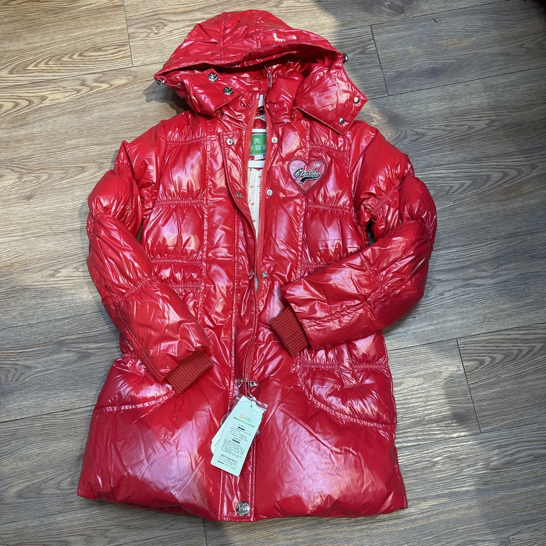 013商场撤柜库存全新千仞岗品牌儿童成人微瑕羽绒服长款羽绒棉服