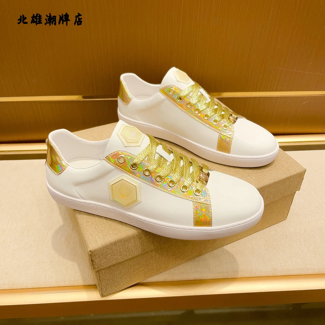 欧洲站潮牌虎头小蜜蜂男鞋2024夏季百搭爆款小白鞋板鞋韩版休闲鞋