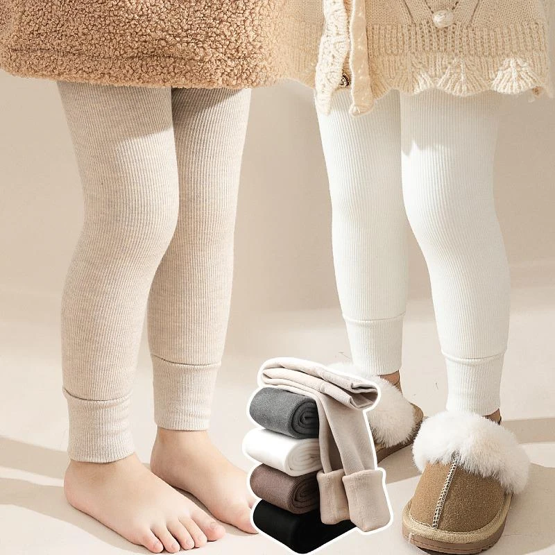 婴儿加绒打底裤秋冬款男女宝宝大PP加厚袜裤女童棉质保暖儿童裤子