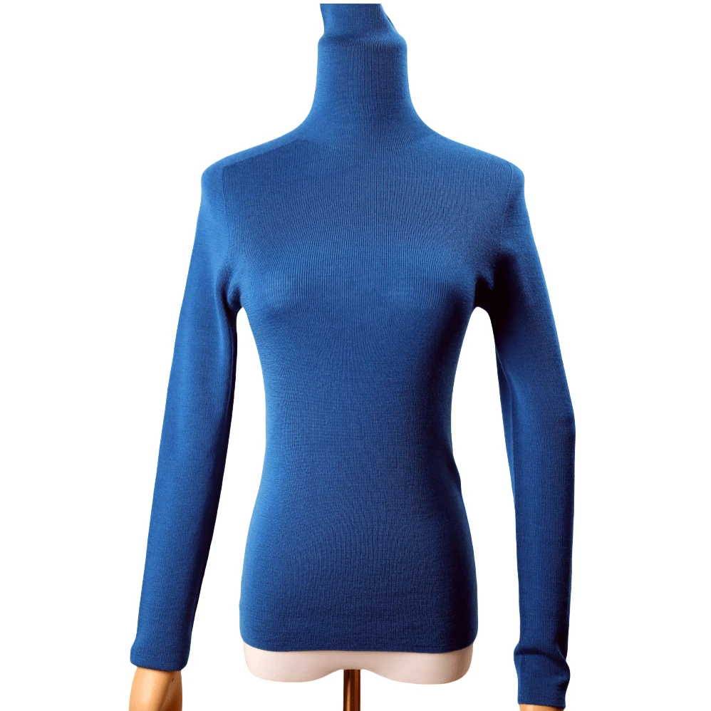 超薄修身版高领纯绵羊毛打底衫贴身长袖