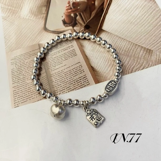 足银手链 IN.77原创柿子017招招好运手链百搭气质