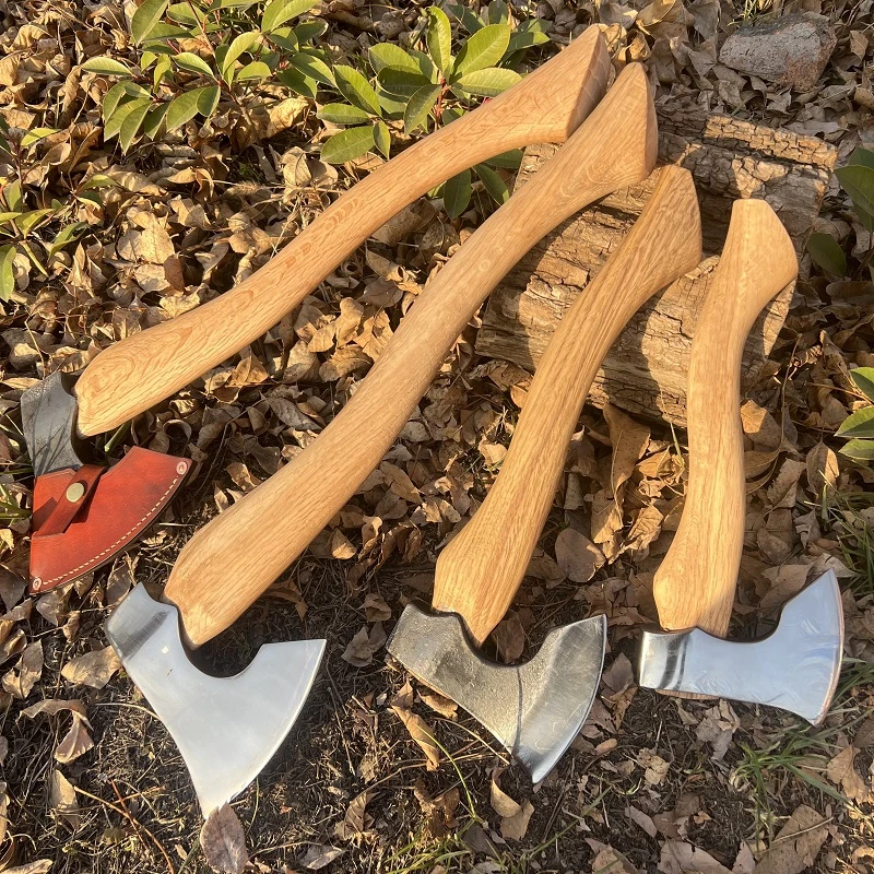 新款镜面斧子户外露营尼曼战斧露营劈柴砍树专用手工制作锻打斧头