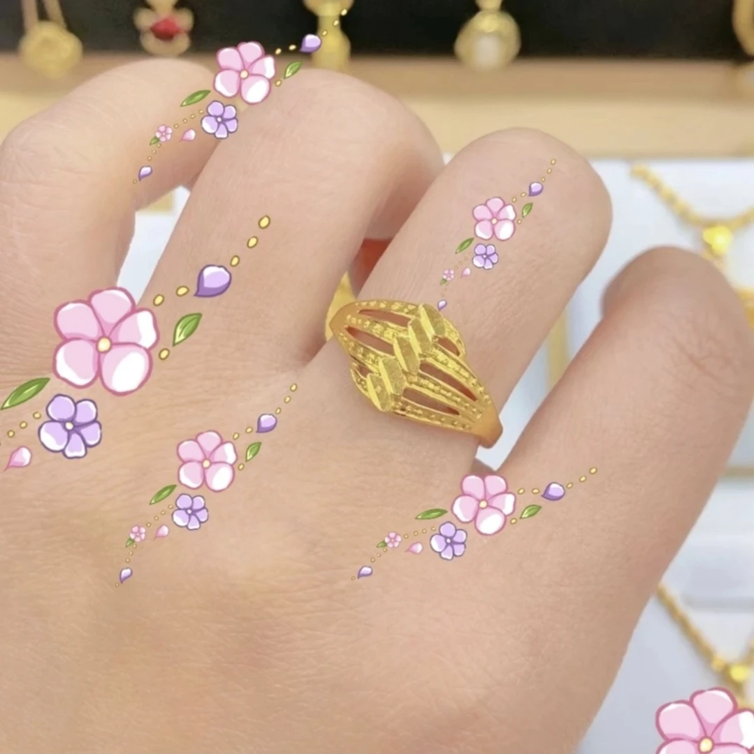 铜合金戒指 百搭轻奢戒指可调节时尚饰品指环精美素款气质女士