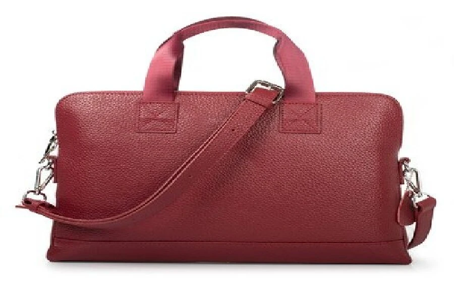 02女士手提包单肩包斜跨包女包时尚休闲百搭真皮复古红色商务韩版