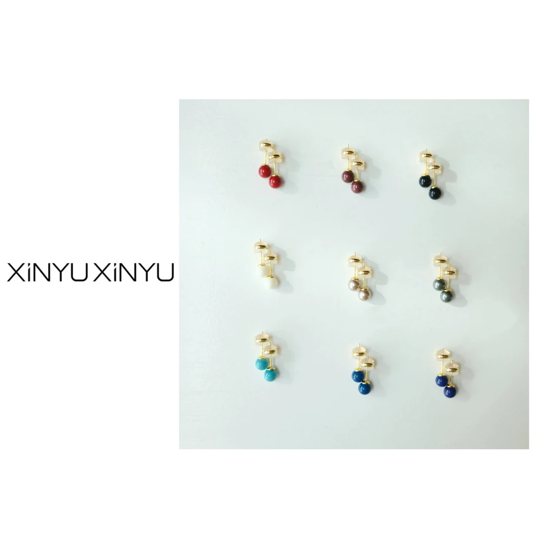 非金属耳饰 XINYU/芯与『星河』多色珠珠耳环mini耳钉 RH32153