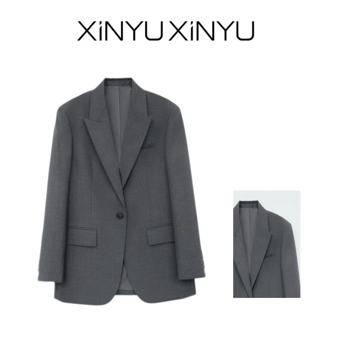 XINYU/芯与 『西伦敦』翻驳领高品质西装外套 40840 时尚 经典 西服