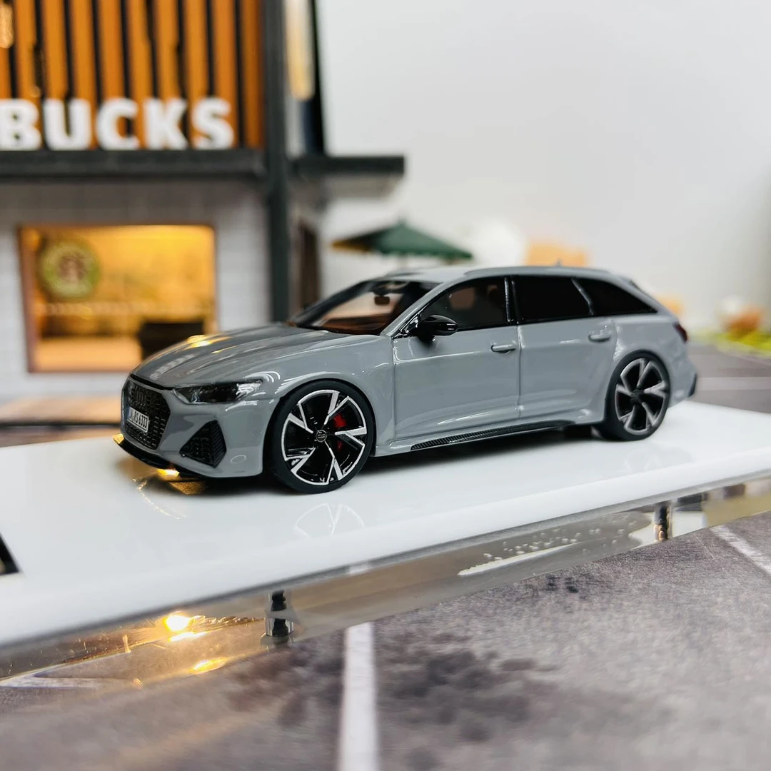 MH 1:64 奥迪RS6 水泥灰 树脂汽车模型