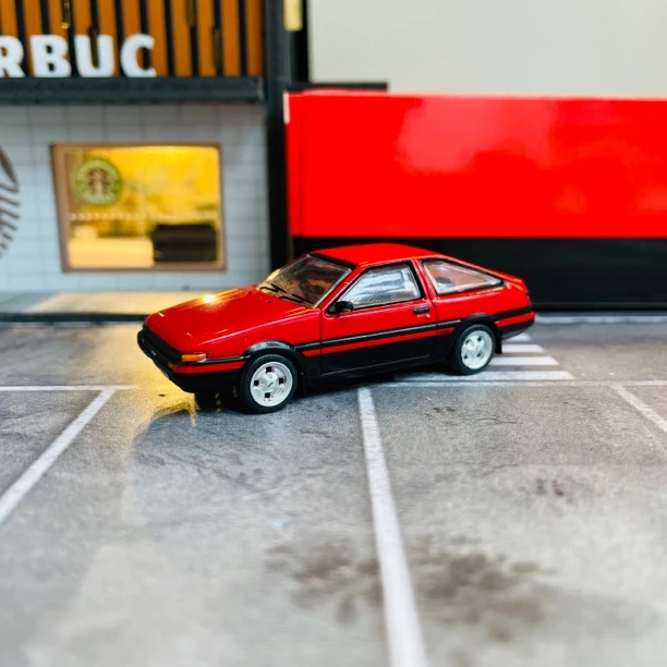TW 1:64 丰田AE86 红色 合金汽车模型