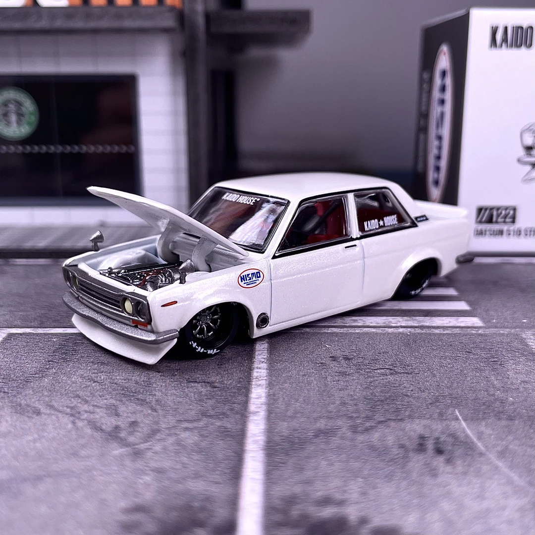 MINIGT KAIDO 1:64 达特桑510 122号 白色 合金汽车模型