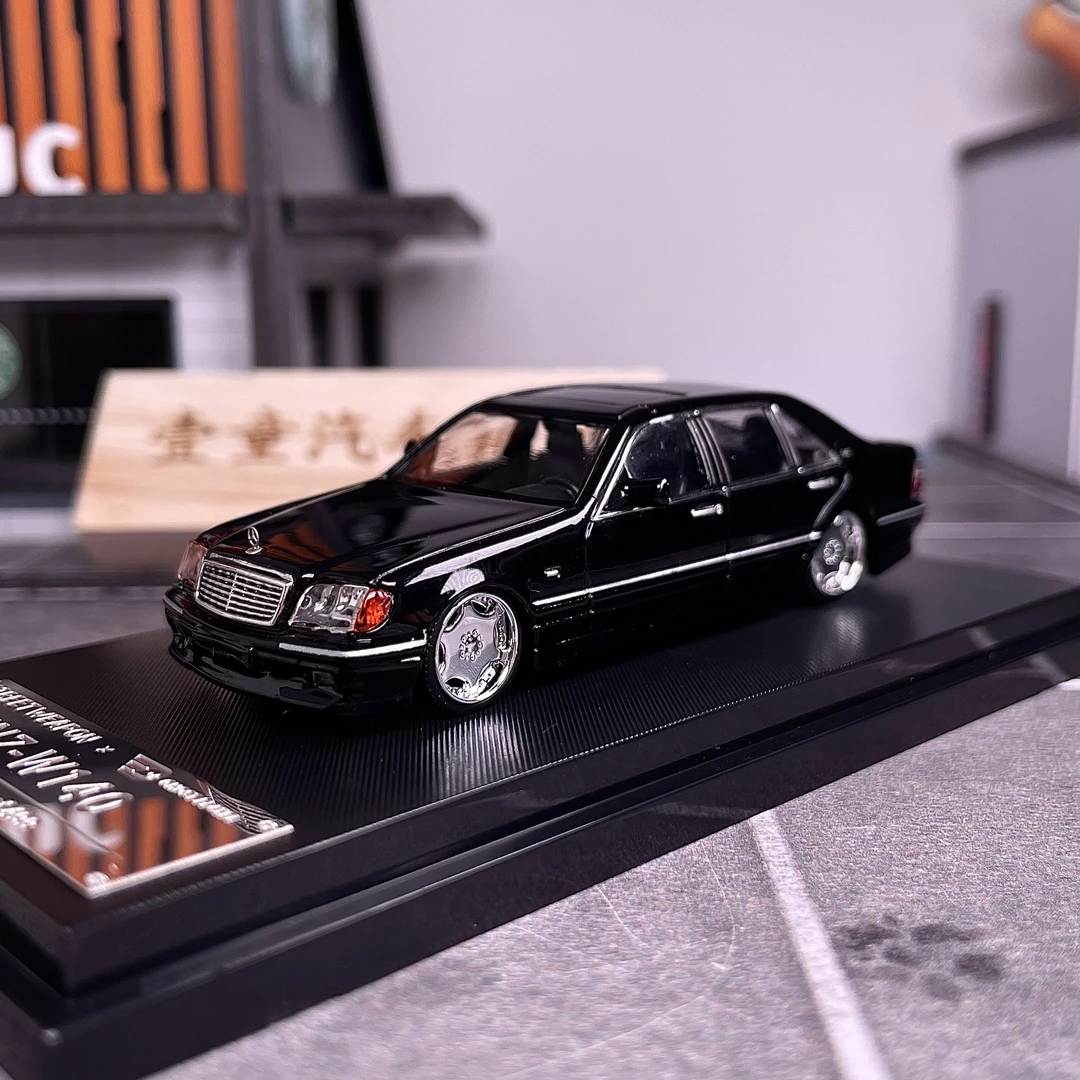 【壹童现货】SW 1:64 奔驰W140 虎头奔 黑色 合金汽车模型