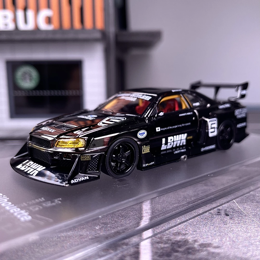 CM 1:64 尼桑ER34 电镀枪灰 合金汽车模型
