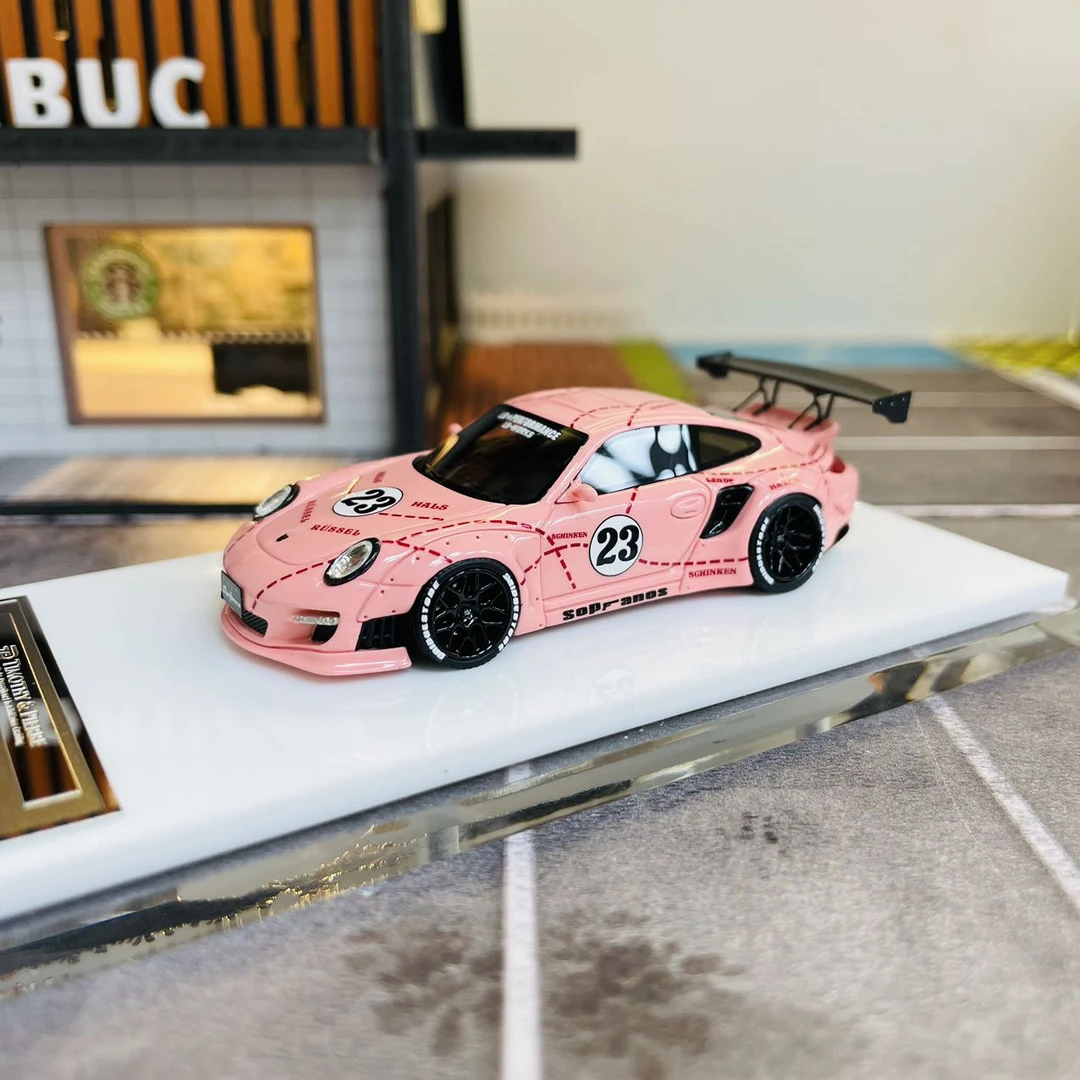 TP 1:64 保时捷997 LBWK 粉猪 树脂汽车模型