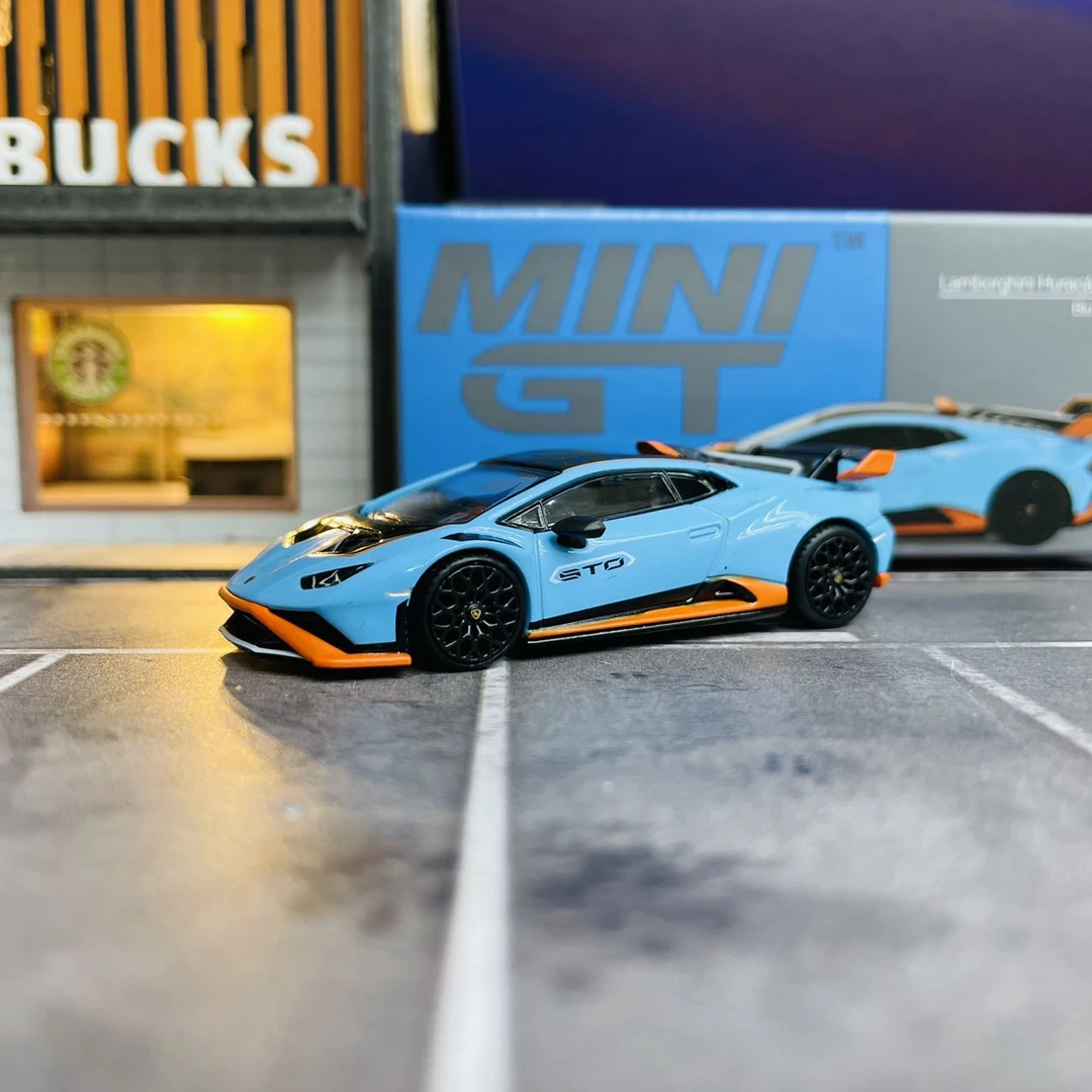 MINIGT 1:64 兰博基尼 475号 海湾蓝左舵 合金汽车模型