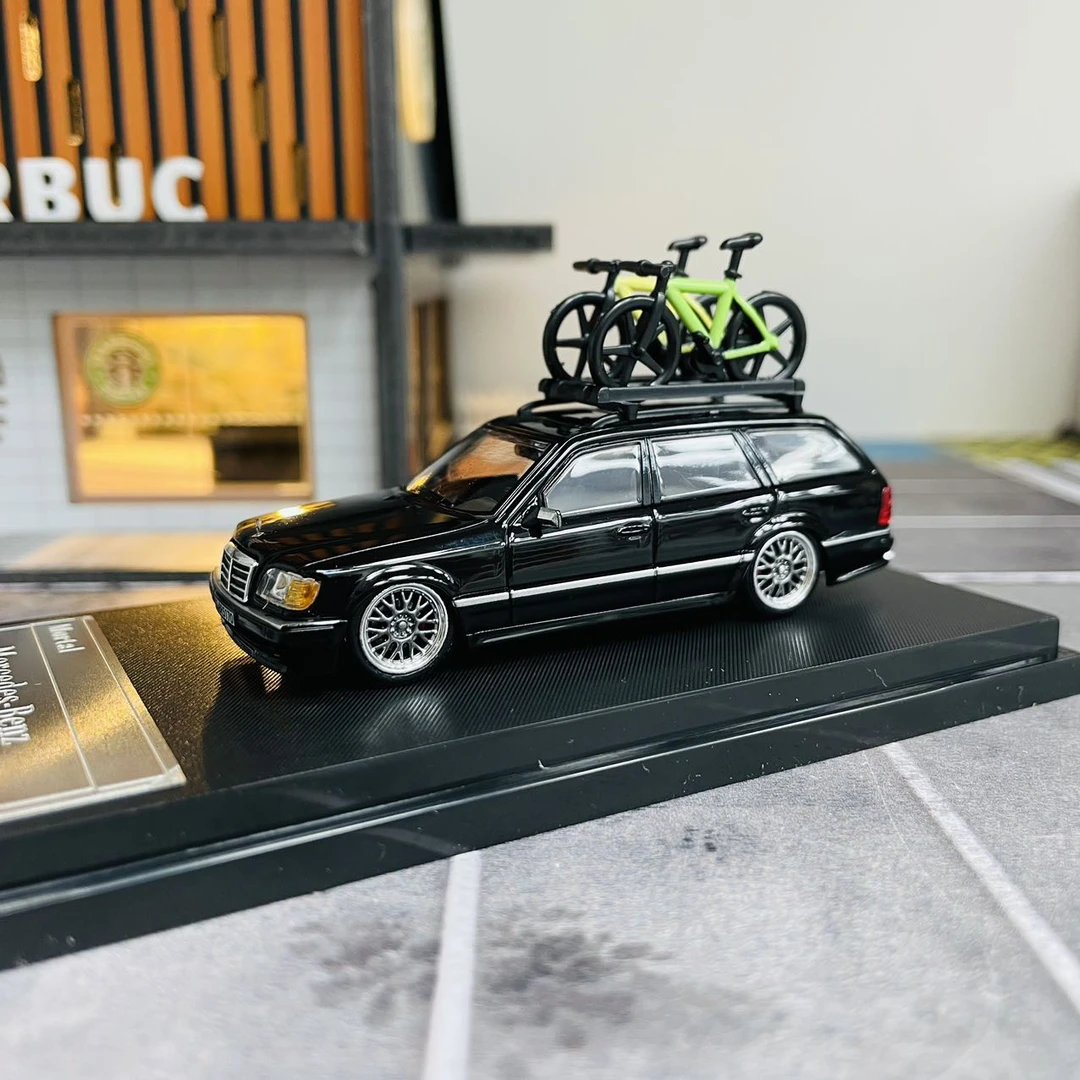 Mortal 1:64 奔驰S124 瓦罐 黑色改装版 合金汽车模型