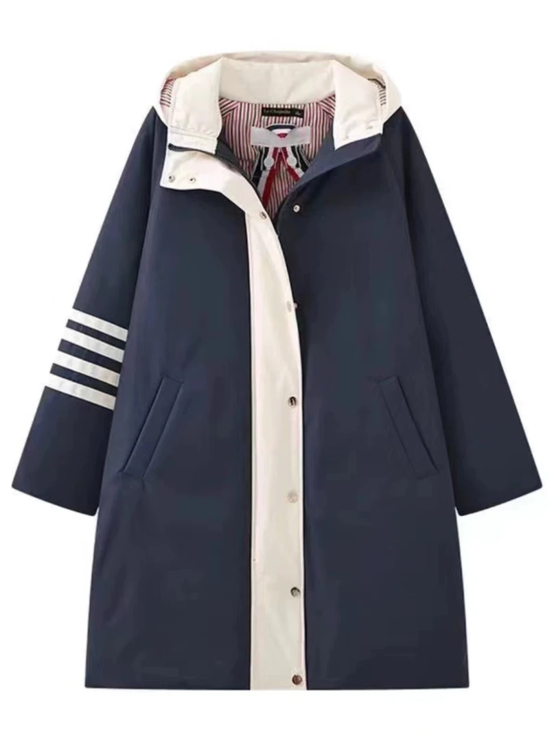 羽绒服女冬2024韩版高端亮面设计宽松四杠小个子白鸭绒外套YR004