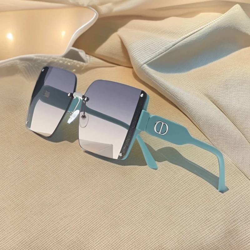 谷优无框百搭复古网红新款时尚潮流女士太阳镜防紫外线遮阳墨镜