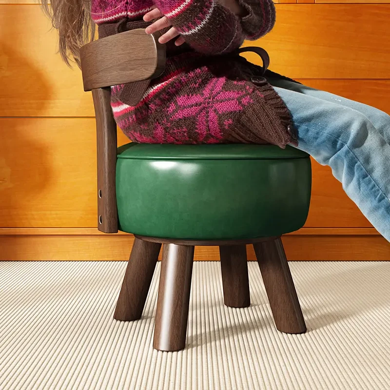 360度旋转凳轻奢创意可爱小凳子客厅家用实木矮凳北欧换鞋凳椅子