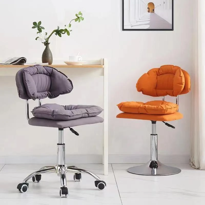 吧台椅可升降网红办公家用靠背椅美甲店轻奢滑轮椅简易电脑椅简约