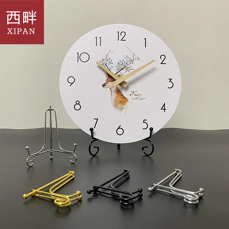 摆件支架钟表展示架碗碟摆架普洱茶饼底座支撑架工艺品盘子陈列架