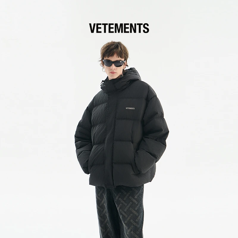 VETEMENTS男女同款2024冬季新款潮流百搭连帽保暖羽绒服34710010