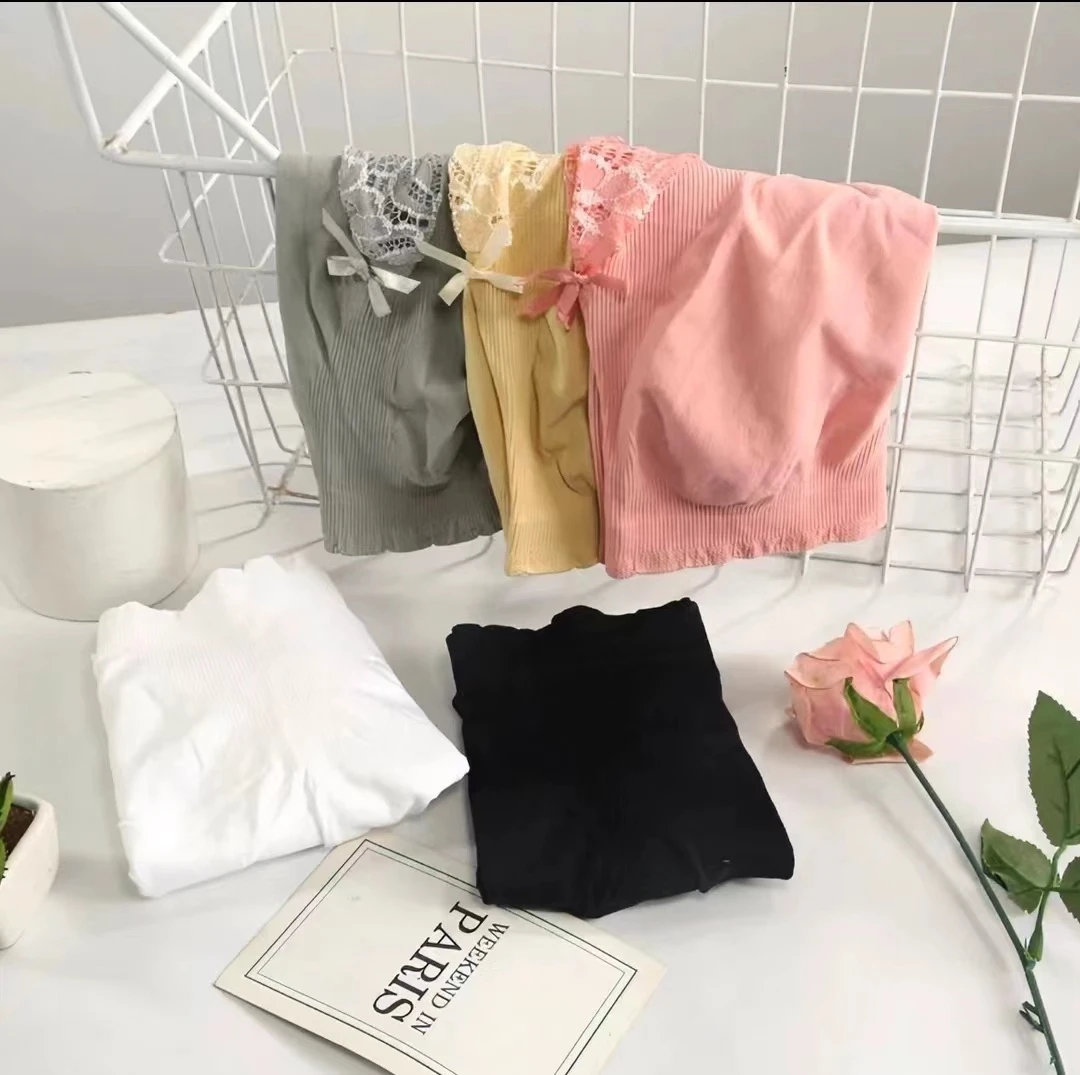 新款女士薄款花边蕾丝透气打底裤拼接中高腰夏季防走光安全裤短裤
