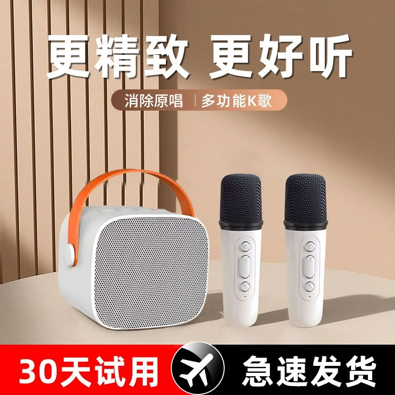 TERGOO蓝牙无线音箱音响一体麦克风无线音响高音质小型低音炮k歌